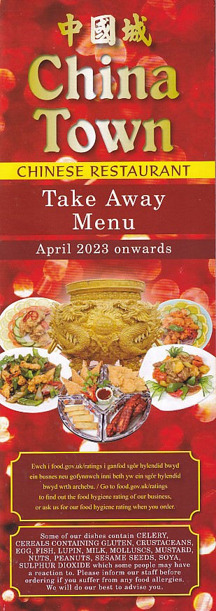 China Town Tenby menu